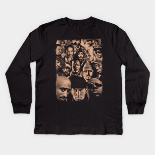 Old School Hip Hop Various Artist Kids Long Sleeve T-Shirt